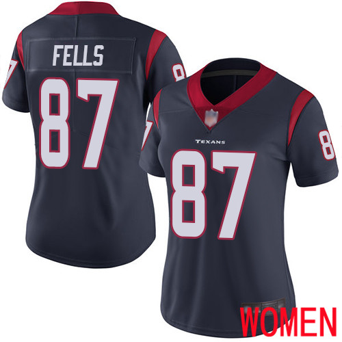 Houston Texans Limited Navy Blue Women Darren Fells Home Jersey NFL Football #87 Vapor Untouchable